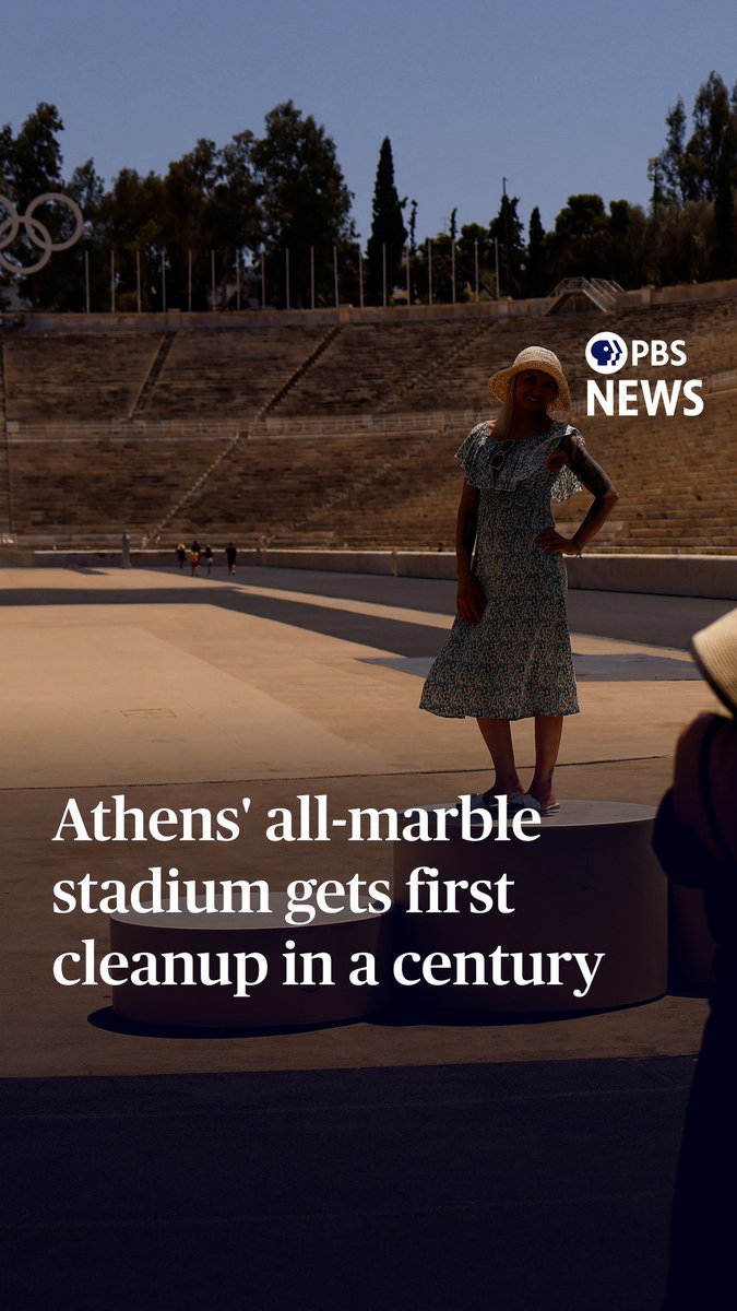 The all-marble Panathenaic Stadium in Athens is getting its first deep clean in more than a century. Once the site of Ancient Greek athletic contests, the U-shaped stadium fell into disuse until it was rebuilt for the first modern Olympic Games in 1896. The landmark has remained the site of the Olympic flame send-off since. The stadium is made of the same marble used on the Acropolis monuments. Crews are carefully spraying the stadium’s 47 tiers with clean water at low pressure and using steam to remove dried chewing gum. Upgrades at Panathenaic Stadium will continue for the rest of the year. But the stadium will be ready for partial use for the Dakar Youth Olympics’ torch-passing ceremony in September.