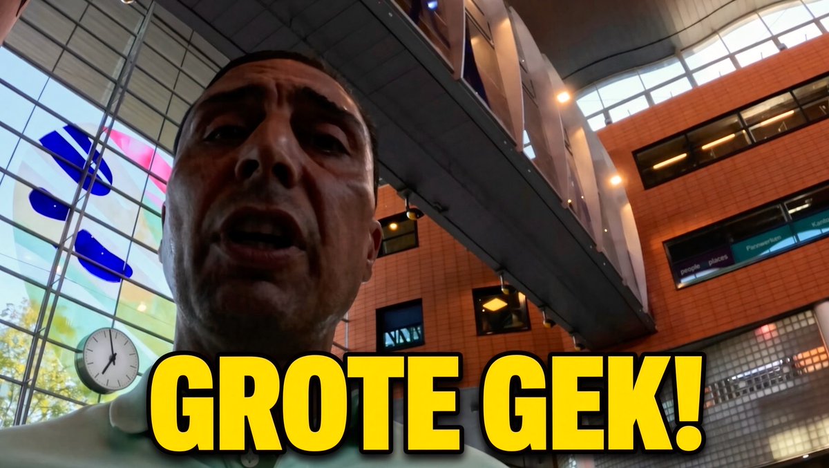 Intimidatie na afloop van de demo afgelopen donderdag. Deze man vond het nodig om fysiek verhaal te halen bij de verslaggever. Blijf van journalisten af en praat op normale toon. Het zegt alles over een demonstratie als dit het publiek is dat je aantrekt.