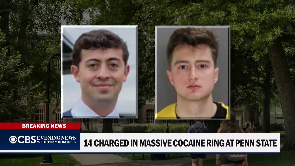 Two Penn State University fraternities are at the center of a cocaine trafficking ring bust, leading to charges against 14 people, authorities announced.