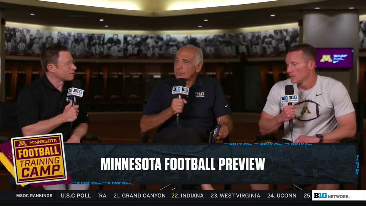 Minnesota Football OC Greg Harbaugh Jr with high praise for the first-year players 👏
