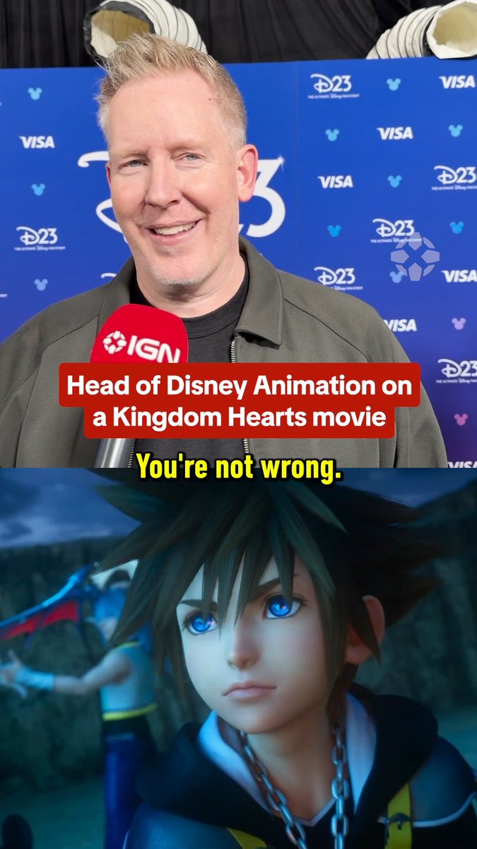 We asked Jared Bush (CCO of Walt Disney Animation Studios) about a potential Kingdom Hearts movie, and he said "nothing is impossible." #D23
