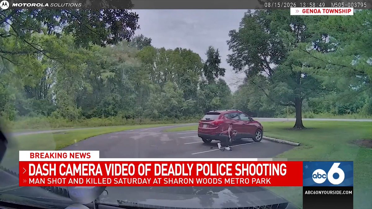 GRAPHIC: A man is dead after a police shooting in Genoa Twp. on Saturday. This dash camera video was released by police just this afternoon and shows the officers poised and shooting ...