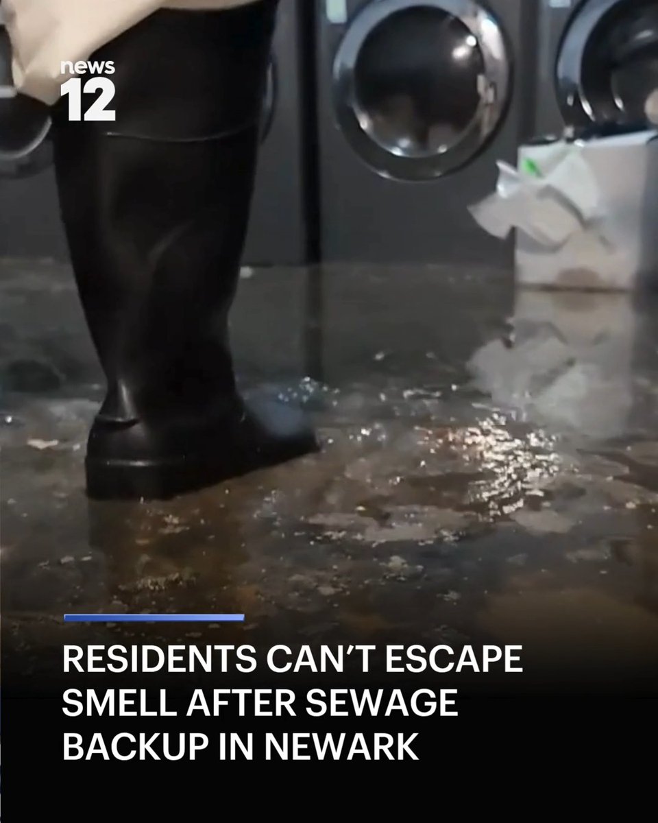 SEWAGE PROBLEMS: Residents at a Newark apartment building say repeated sewage backups are creating unsanitary conditions. - #News12NJ #Newark