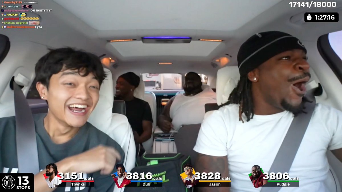 Jasontheween, Tbvnks, Pudgie, &amp; DuB were all in disbelief and impressed after hearing one of Pudgie’s freestyle songs for the first time 😭🔥