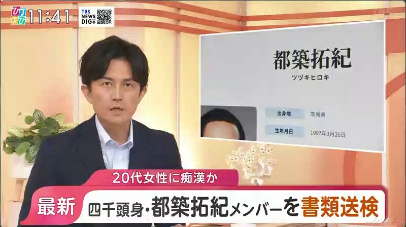 四千頭身の都築が痴漢で書類送検