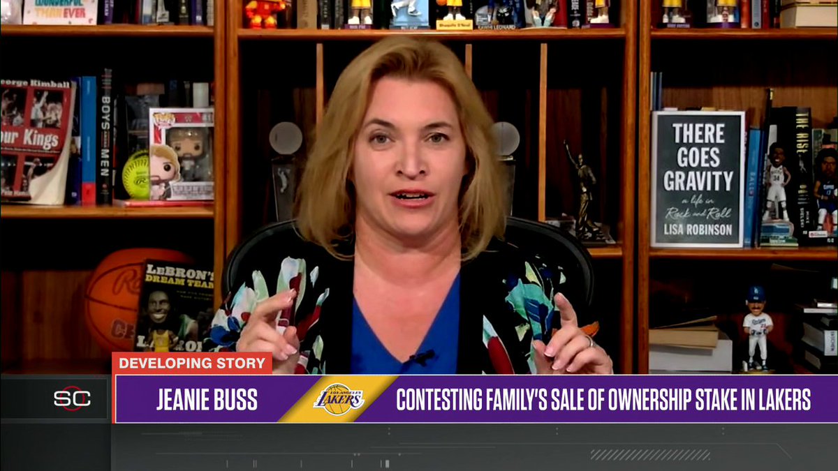 "They believe that they are allowed to sell even without [Jeanie Buss] because of what's called the tag-along provision. ... So guess where this ends up? Amongst the lawyers and in court, and it's really just over the 17.8% that the Buss family controls." Ramona Shelburne details what led to Jeanie Buss contesting her family's minority stake in the Lakers ✍️