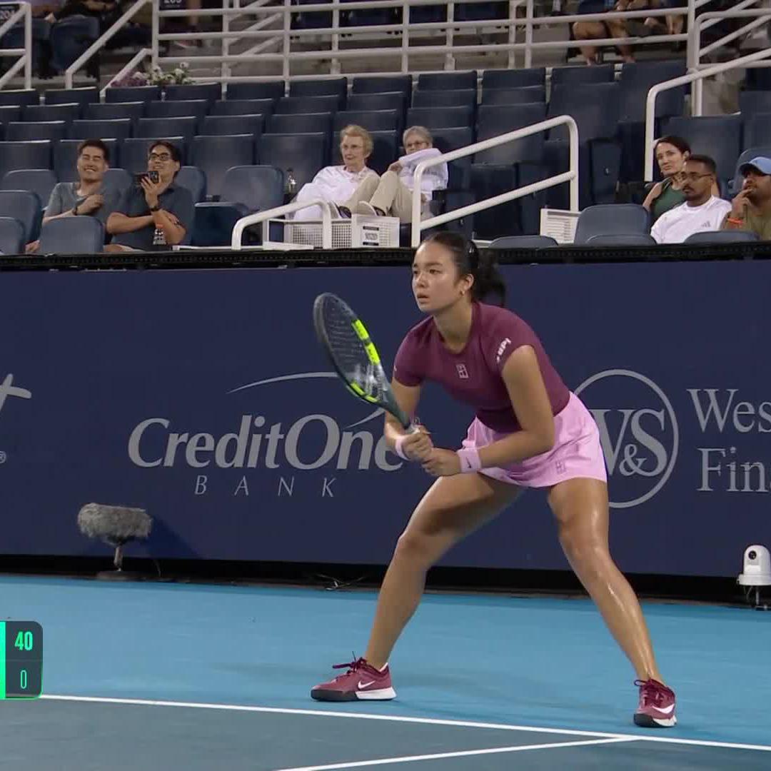 A Long Fought Set 👏 Alex Eala takes the first set against Anisimova 6-4. #CincyTennis