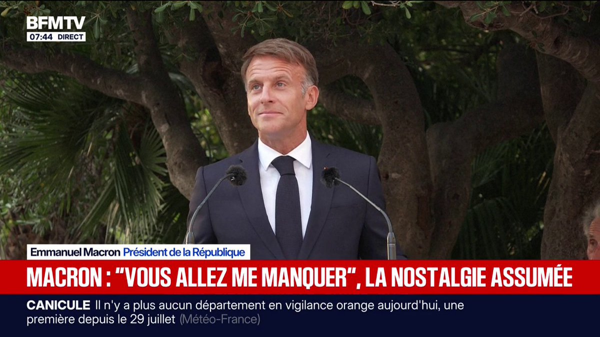 "Vous allez me manquer": pour sa dernière année au fort de Brégançon, Emmanuel Macron adresse un message au Var