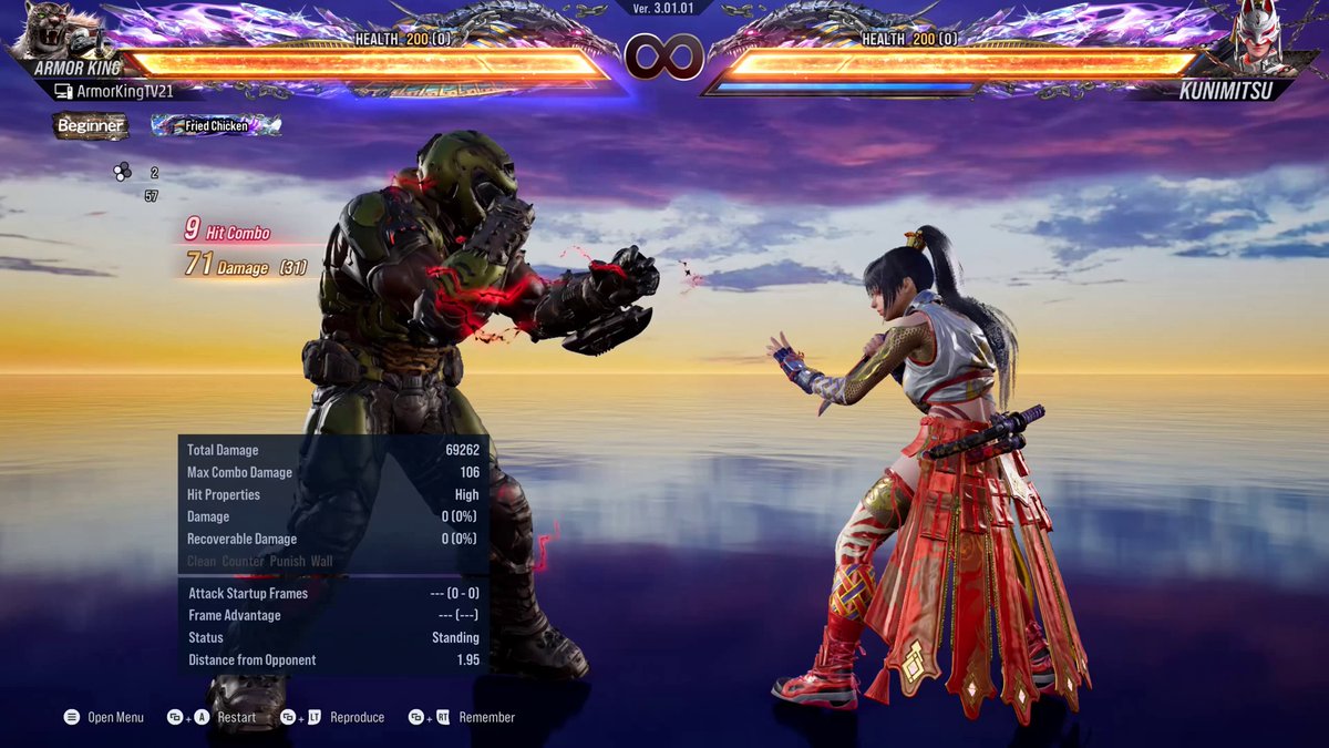 When a combo damn near drives you insane ( look at the total damage ) Armor King - CHff2 Max Damage Open Stage Combo