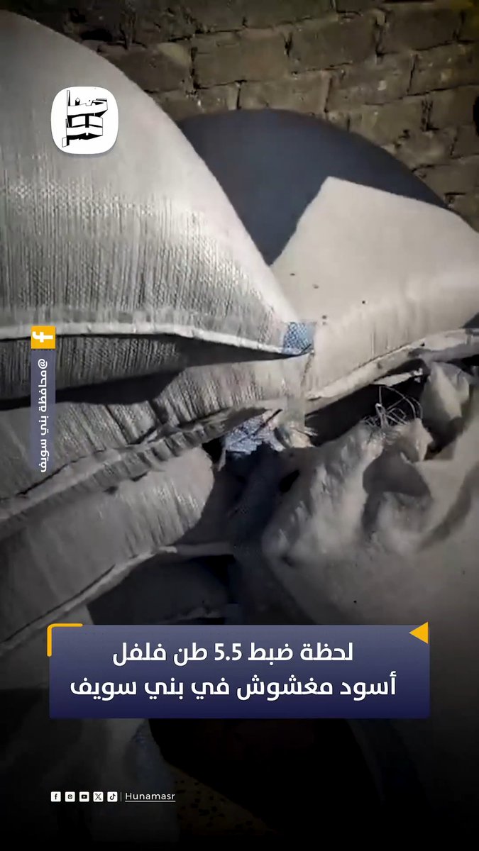 مصر 🇪🇬 🫪😳😨😰😱 ضبط 5.5 طن فلفل أسود مغشوش في بني سويف بيغشوه بكربونات الصوديوم‼️