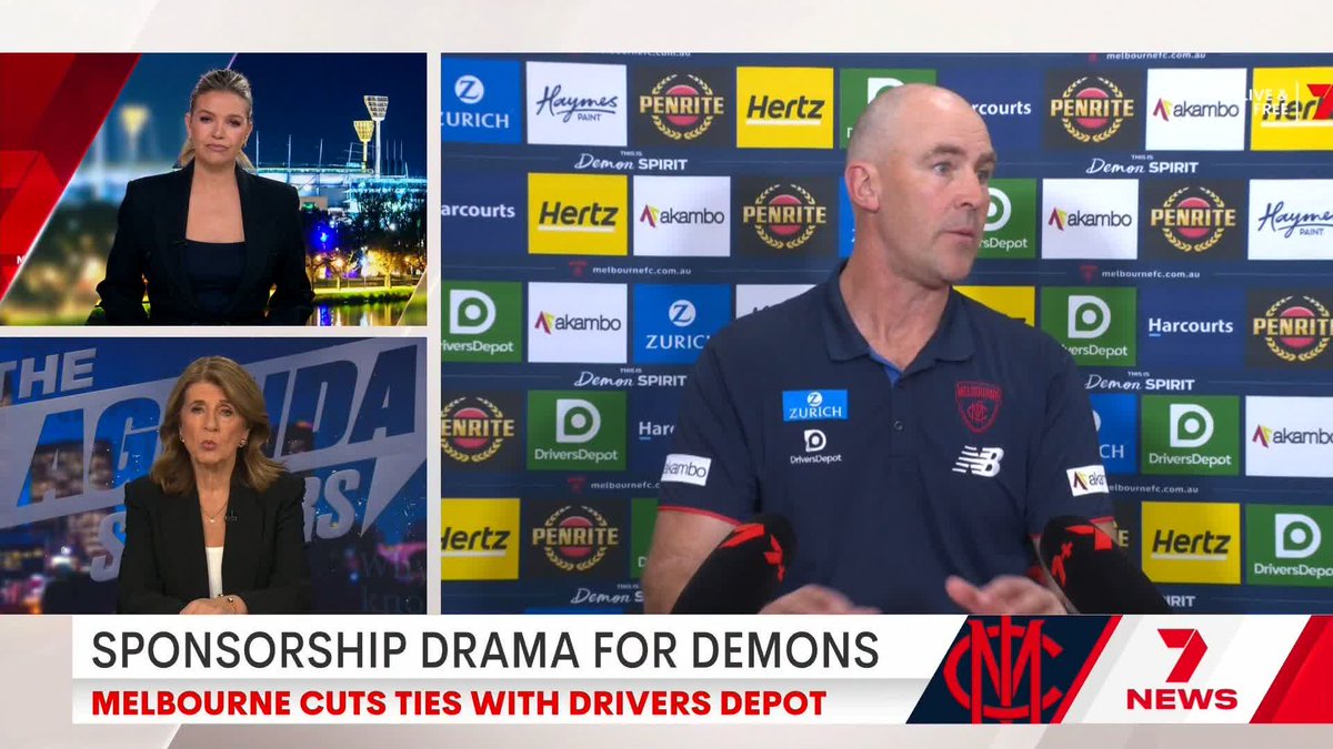 "DriversDepot have not been able to come up with the sponsorship funds." Melbourne has terminated its contract with DriversDepot, per Caroline Wilson.