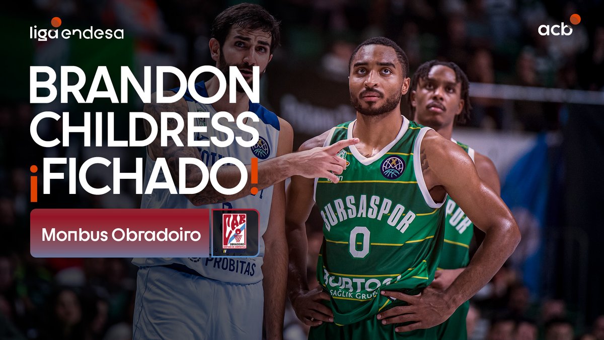 Brandon Childress, nuevo timón del Monbus MONBUS OBRADOIRO 🔥 El base estadounidense aterriza en Santiago para liderar la dirección de juego del conjunto gallego y convertirse en una de sus piezas clave 💥 #LigaEndesa | #MercadoACB | 📹 Basketball Champions League