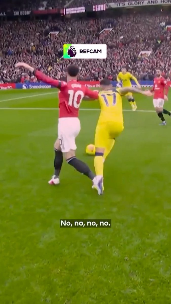 Ref Cam from Cristian Romero's red card against Man United last season 🟥🎥