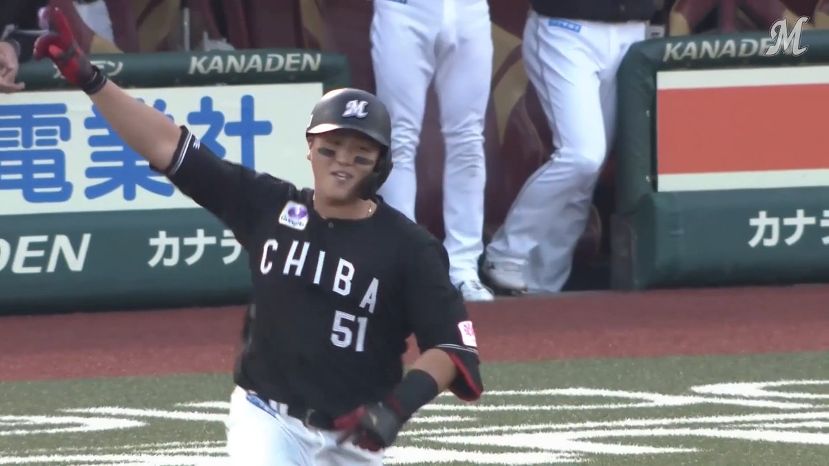 #山口航輝 選手のバースデーアーチで幸先よく先制!レフトスタンドへ今季21号2ラン! #chibalotte #MarinesBaseball #MarinesHRs