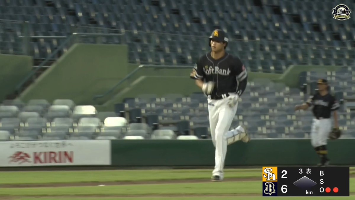 気持ちの良い確信アーチ フォロースルーまで豪快 笹川吉康 ファーム第7号ホームラン ⚾️オリックス×ソフトバンク(ファーム) #sbhawks #だったらDAZN #イージースポーツ