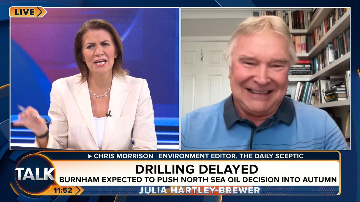 🚨"That doesn't mean because we get a few fires and a hot summer, it's climate change-related." Andy Burnham is expected to push a decision on two North Sea oil and gas projects into the autumn because of concerns about the "optics" of wildfires. Julia Hartley-Brewer | Chris Morrison
