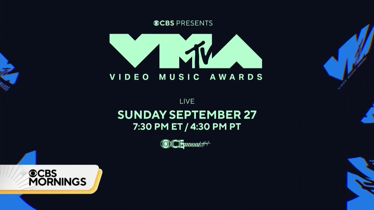 FIRST ON CBS MORNINGS: The Video Music Awards are just around the corner — and we’re revealing the nominees for Video of the Year, Artist of the Year and Song of the Year. Watch the #VMAs live on Sunday, September 27 on @cbs and Paramount+.