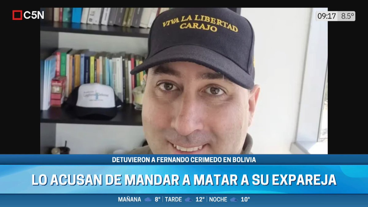 🚨 ÚLTIMO MOMENTO | Detuvieron en Bolivia al exasesor de Milei, Fernando Cerimedo Lo acusan de mandar a matar a su expareja. 📲 #C5N en vivo: