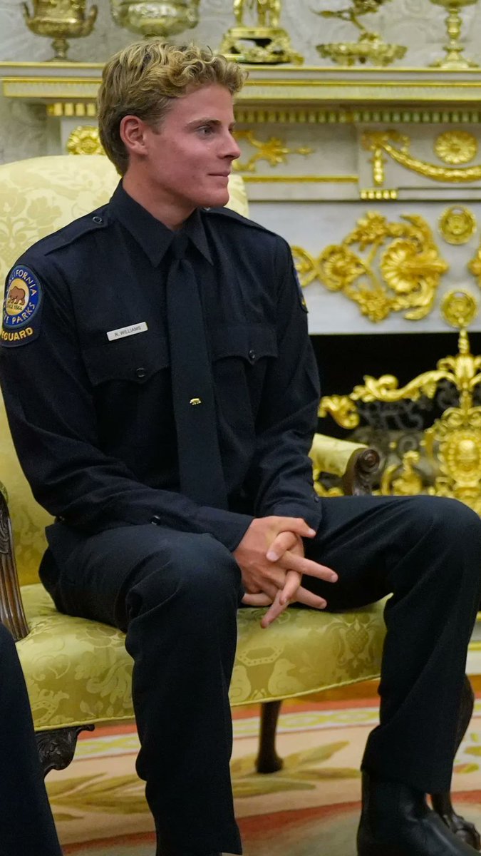 A teenage lifeguard and the boy he rescued off the coast of California were reunited Monday at the White House as President Donald Trump honored both as heroes.