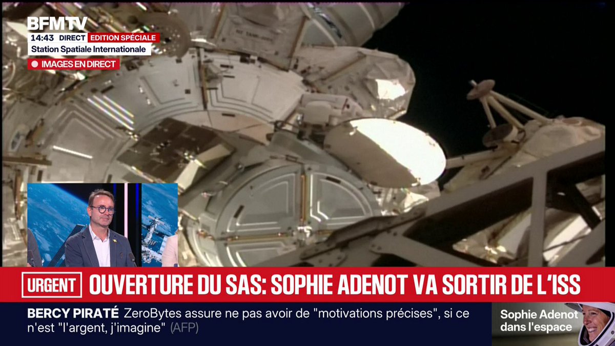 Sophie Adenot: l'astronaute française sort du sas pour plonger dans le vide spatial