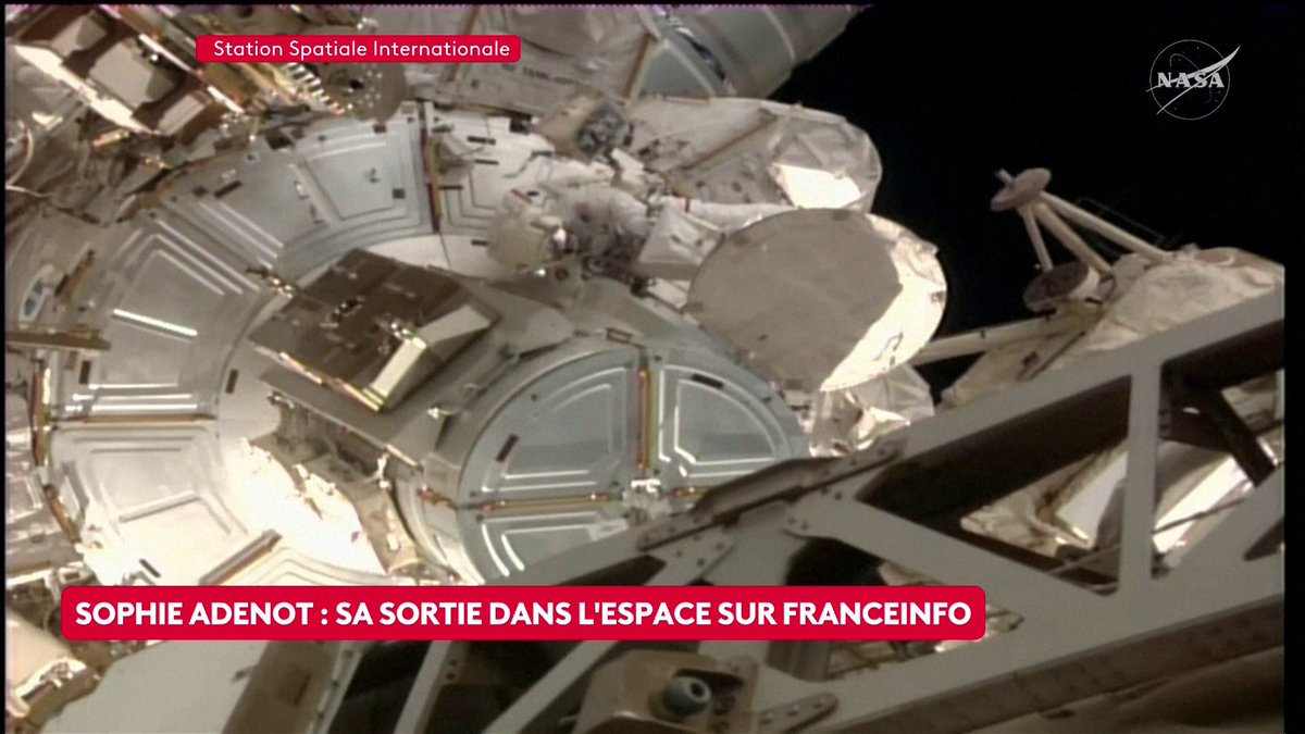 🔴 Sophie Adenot sort de la Station spatiale internationale. Elle devient la première Française à réaliser une sortie extravéhiculaire. #canal16