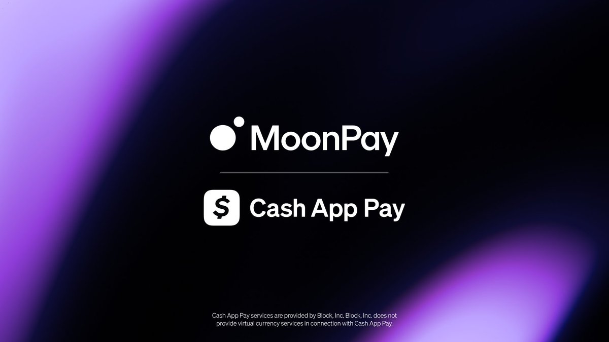 Cash App Pay is now available on MoonPay! eligible US customers can use their Cash App balance to buy digital assets on MoonPay live today in the United States