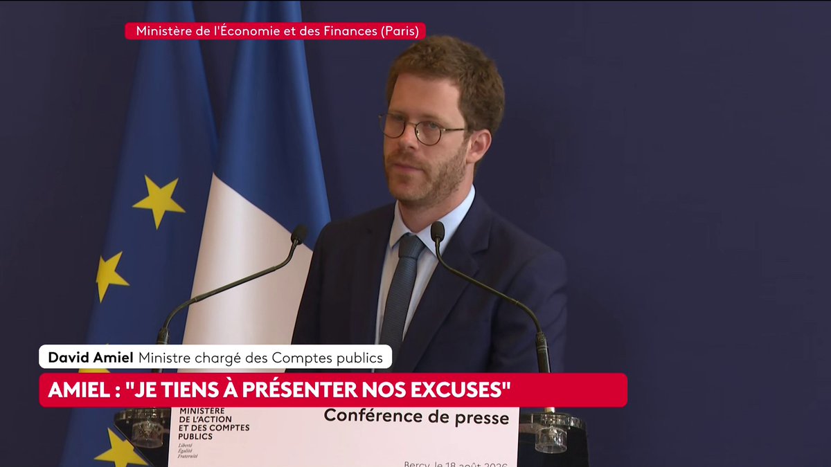 🔴 🗣️ Fisc piraté : "À chacune des personnes concernées, je tiens à présenter nos excuses [...] ce qui est arrivé est insupportable pour les Français", estime David Amiel, ministre chargé des Comptes publics. #canal16