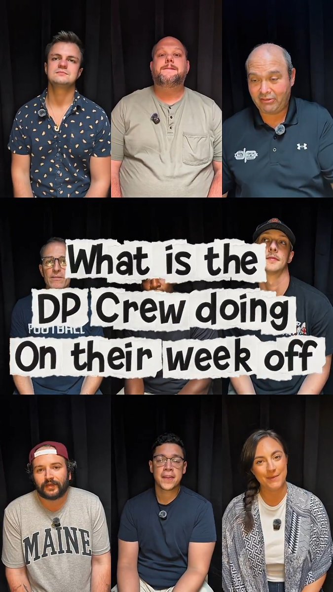 What the DP crew is doing on their vacation week. Pictures to come!