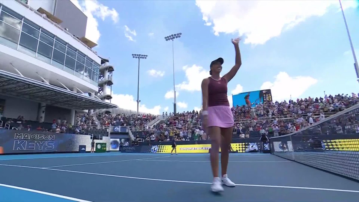 Into the Last 16 👏 Madison Keys flies past Siniakova in the Cincy sunshine 6-1, 6-3 ☀️ #CincyTennis