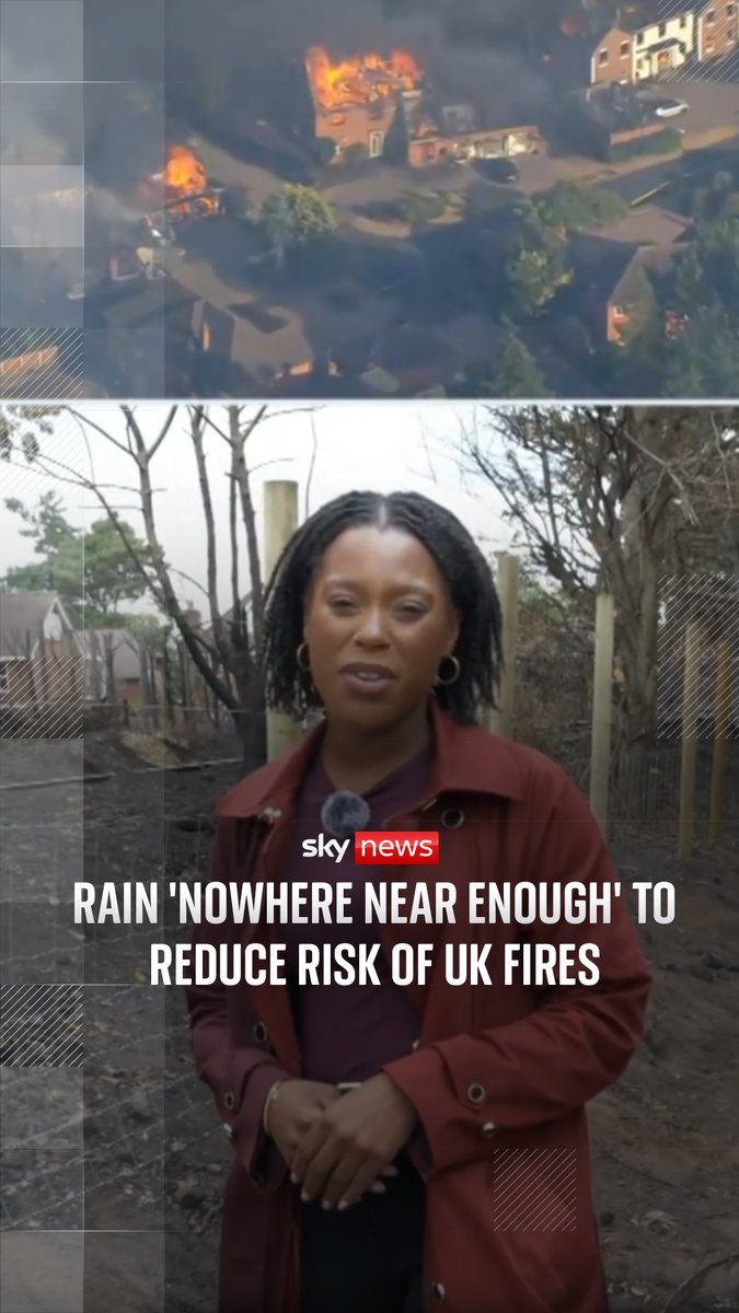 Fire services in the Midlands continue to remind the public to be careful as they have been dealing with 'extraordinary level of demand'. Sky's Shamaan Freeman-Powell has the latest from Stourbridge, where multiple homes burned down after a wildfire.