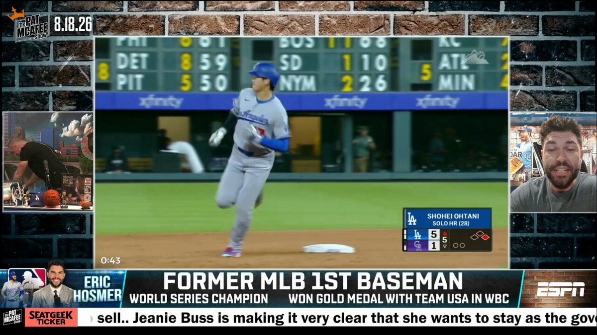 "Don't get it twisted fellas, they're making a lot of this money because of [Shohei Ohtani]." Eric Hosmer breaks down what could happen if the Dodgers changed ownership 😳 (via Pat McAfee)