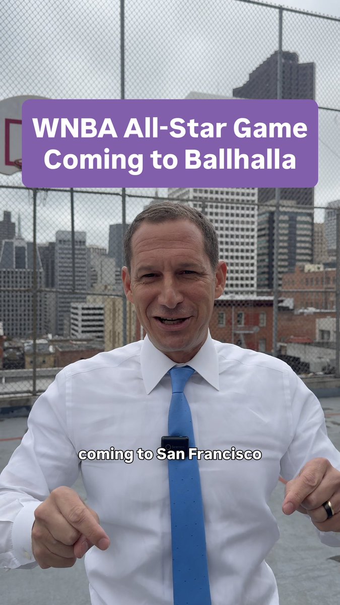 San Francisco is hosting the 2027 WNBA All-Star Game! In the last two years, the Golden State Valkyries have brought out the best in our city. When the stars of the WNBA arrive in 2027, our unmatched passion for women’s sports will be on full display. After hosting the Super Bowl, FIFA World Cup, and NBA All-Star Weekend, we are adding the WNBA All-Star Game to a growing list of major events coming to San Francisco—including Vogue World and the 2028 MLB All-Star Game. The world is seeing that San Francisco is the place to be. Let’s go, Golden State Valkyries and let’s go, San Francisco!