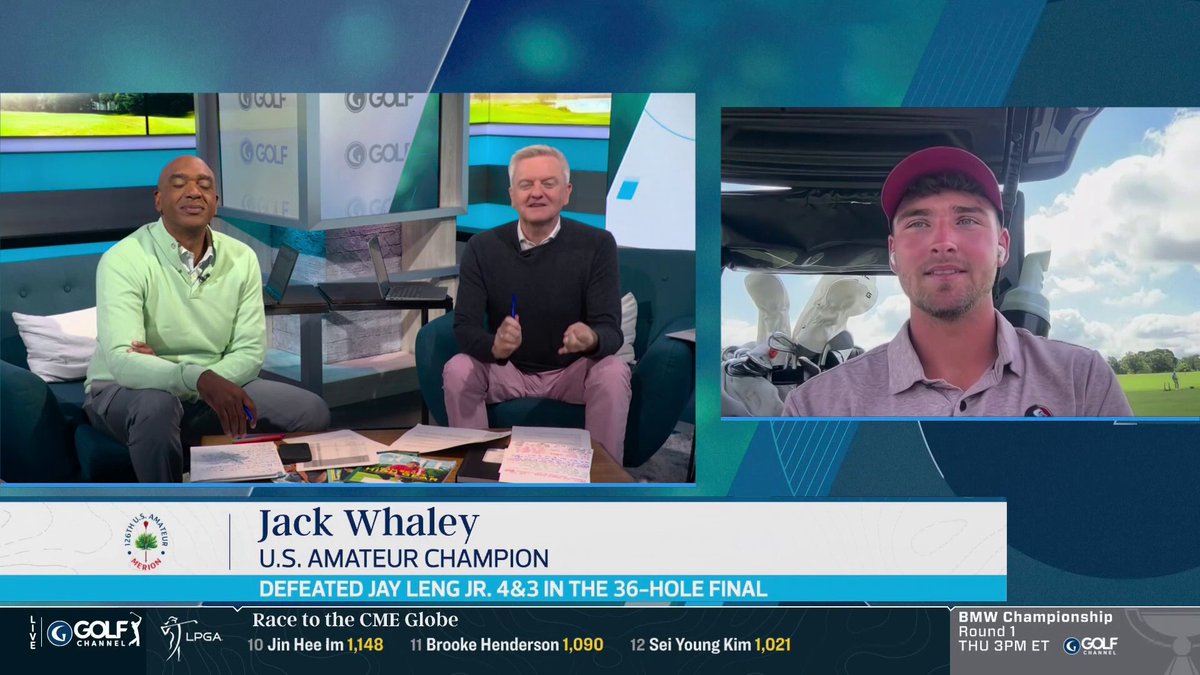 With his U.S. Amateur win at Merion, Jack Whaley earned 2027 major tee times at Augusta, Pebble Beach and St Andrews 🏆 Bonus prize: congratulatory messages from Tiger and Jack 😎