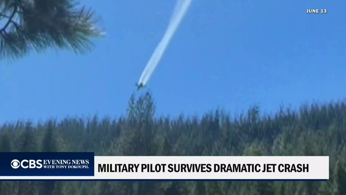 Newly released bodycam footage shows military pilot Major Jackson Simon miraculously walking away with minor injuries after his F/A-18 Hornet crashed into a mountain in Washington state
