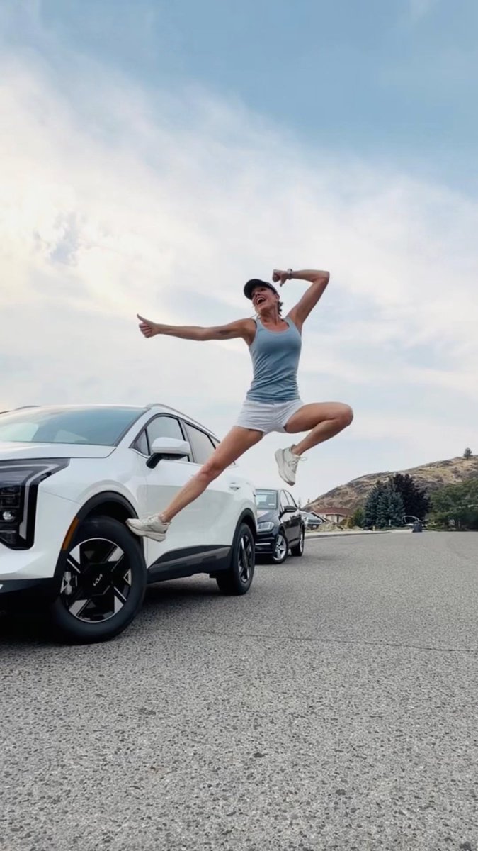 Rehka and I tried a little car parkour. One of us may have had an unfair height advantage. 😂