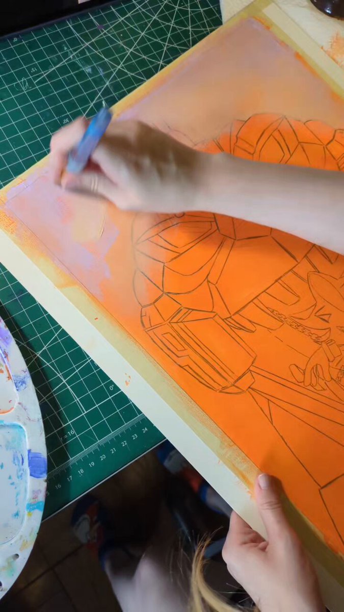 Process on the IDW Sonic x Godzilla 4 cover 🎨 One of my favorites that I've gotten to draw 🖤