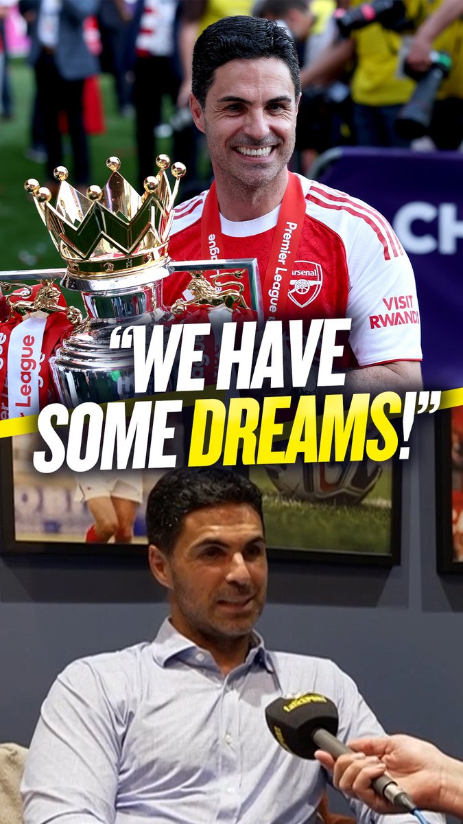 💭 "We have some dreams..." 🔴 "We have the opportunity to win it back-to-back & that's our dream." Mikel Arteta lays out Arsenal's ambition to retain their Premier League title 🏆