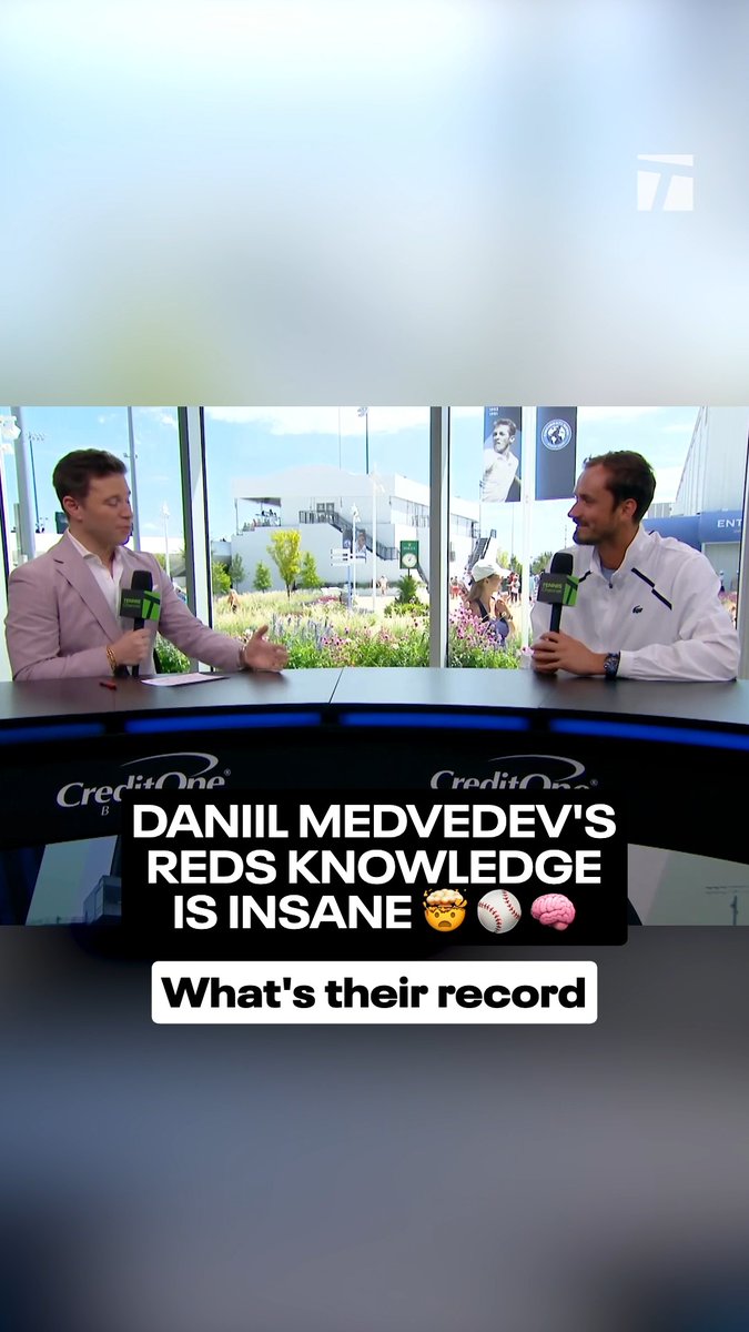 Okay... Daniil Medvedev ACED this Cincinnati Reds quiz 😱 #cincytennis
