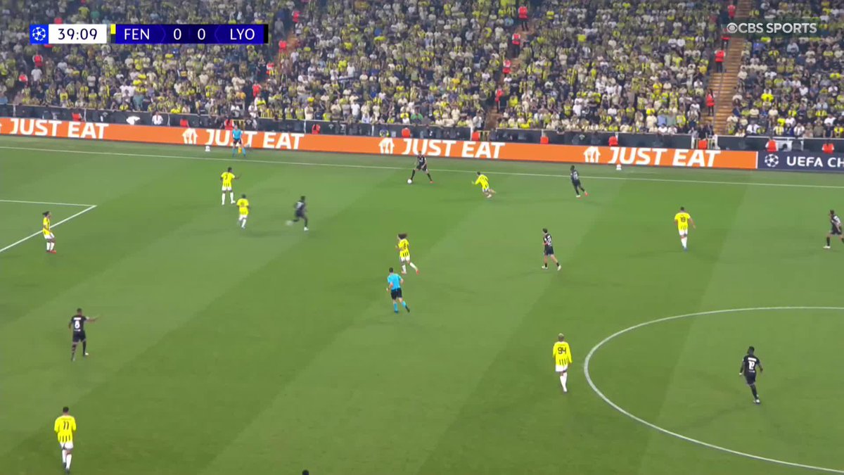 Loïs Openda opens the scoring for Lyon against Fenerbahçe 🔓 Watch the Champions League playoff first leg on Paramount+ 📺