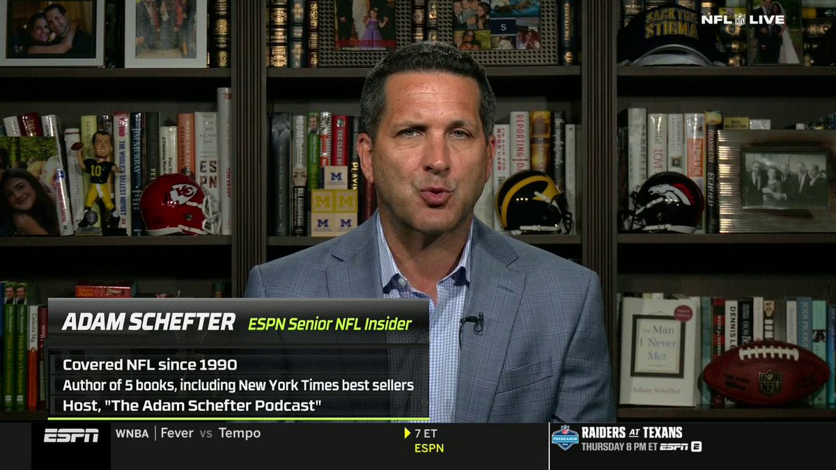 .Adam Schefter details the injuries from the Chargers/49ers joint practice today ✍️