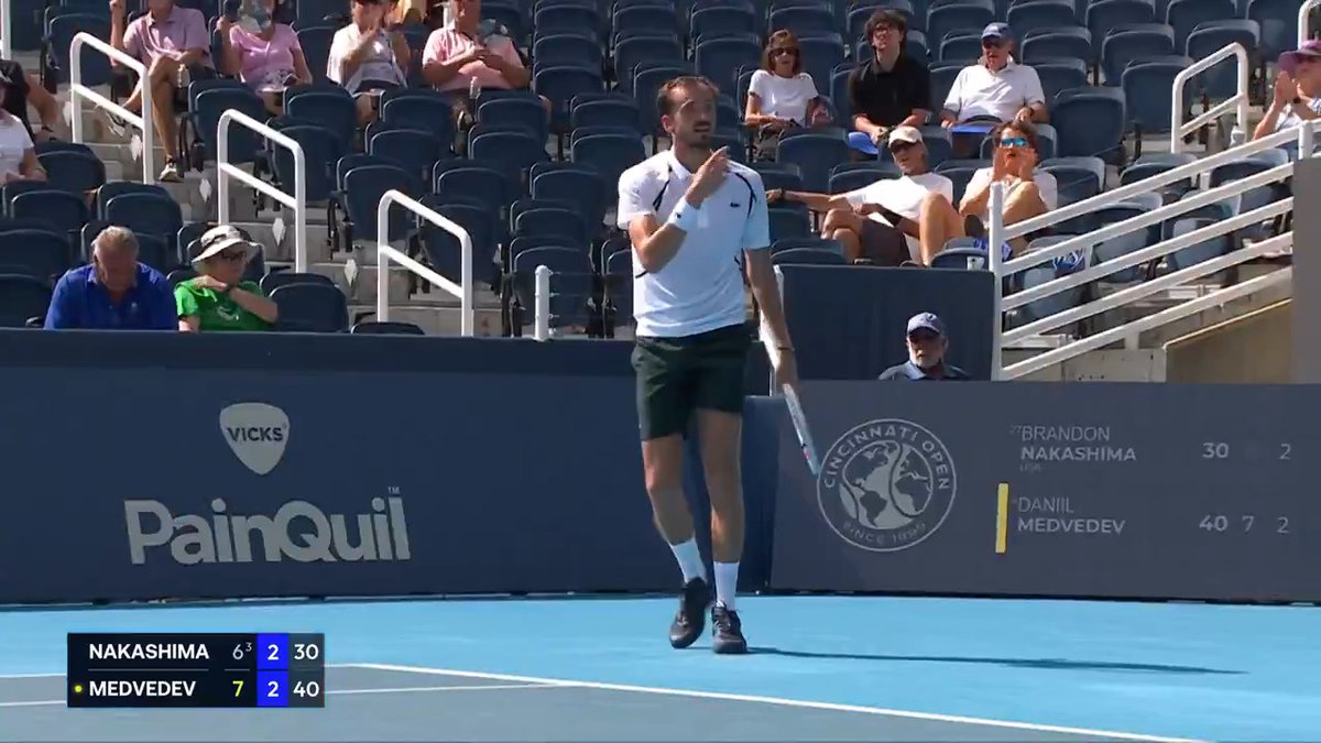 Daniil Medvedev's forehand is on point. Cincinnati Open | #CincyTennis | Daniil Medvedev