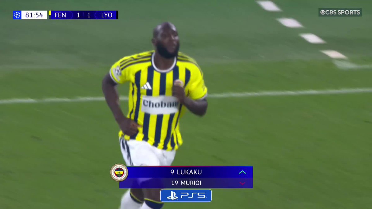 Romelu Lukaku makes his debut for Fenerbahçe 🏟️ Watch the Champions League playoff first leg on Paramount+ 📺