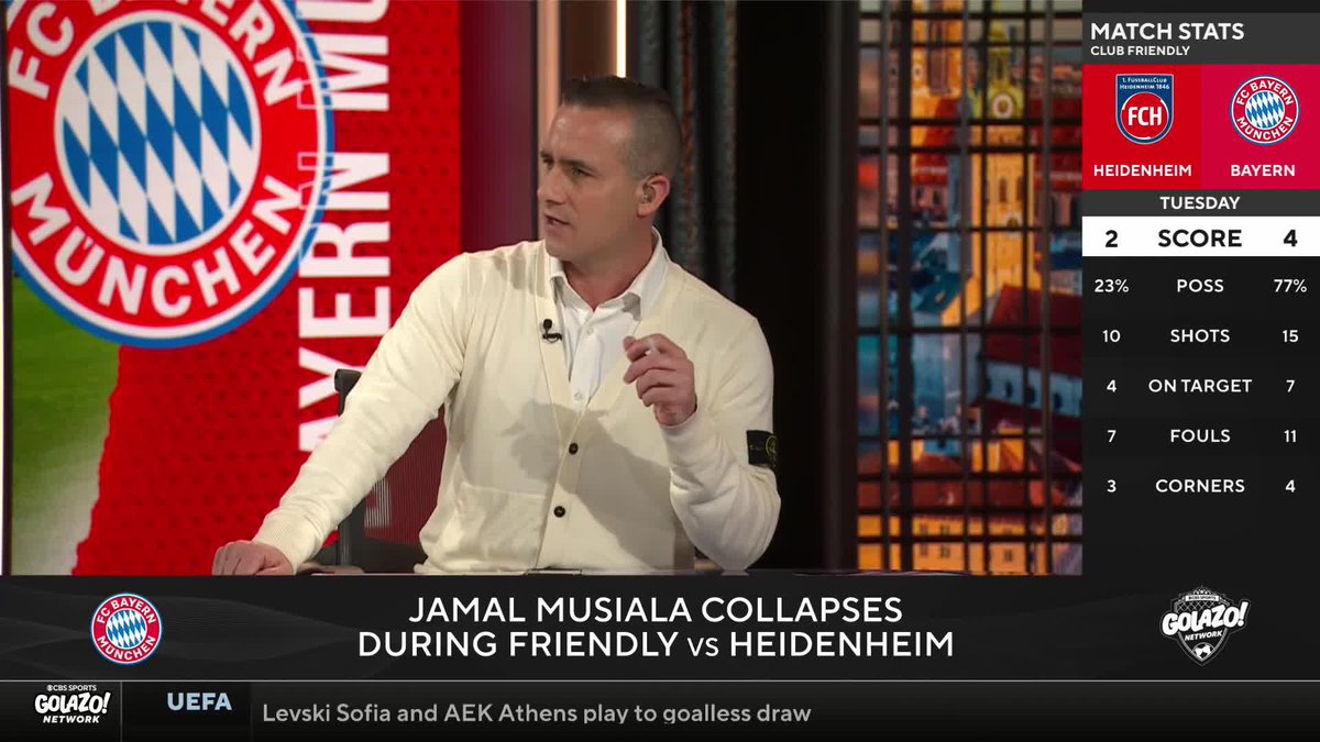 “Do we actually protect our players enough?” 𝐈𝐀𝐍 𝐏𝐀𝐔𝐋 𝐉𝐎𝐘 and Chris Wittyngham discuss Bayern Munich’s responsibility to protect the health of star Jamal Musiala following his diagnosis of seizures caused by a neurological dysfunction.