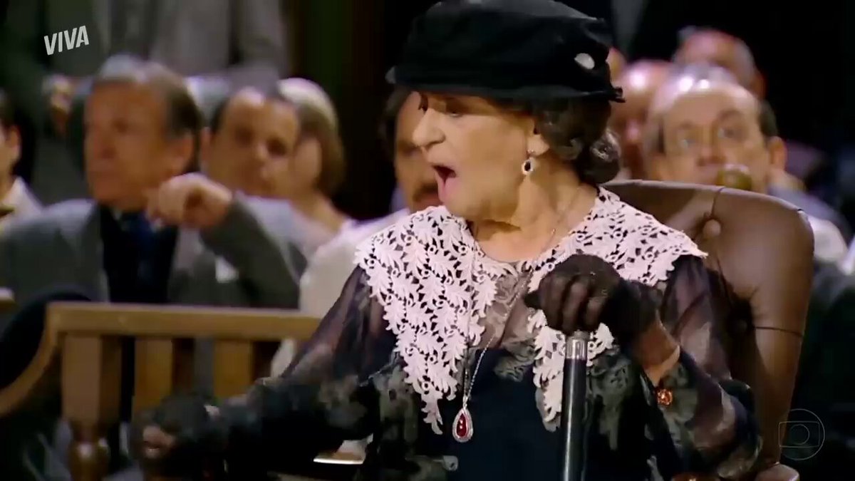 Laura Cardoso, José Wilker, Tarcísio Meira e Antônio Fagundes em um clássico barraco Walcyresco de tribunal no remake de #Gabriela. O autor que mais valoriza veteranos. ARTE.