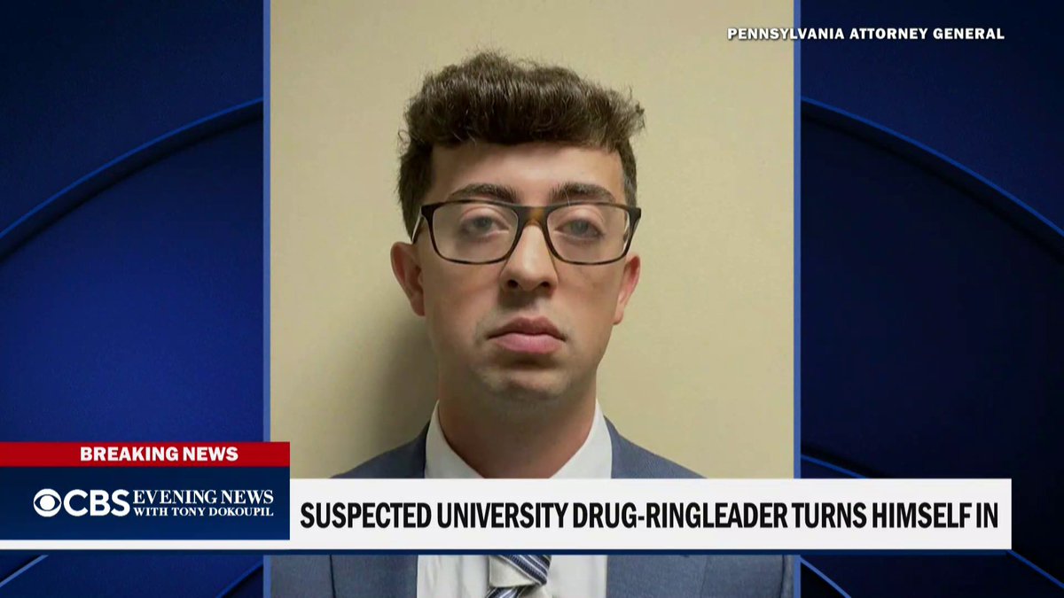 The alleged ringleader of a cocaine trafficking ring involving two Penn State fraternities surrendered on Tuesday, officials announced.