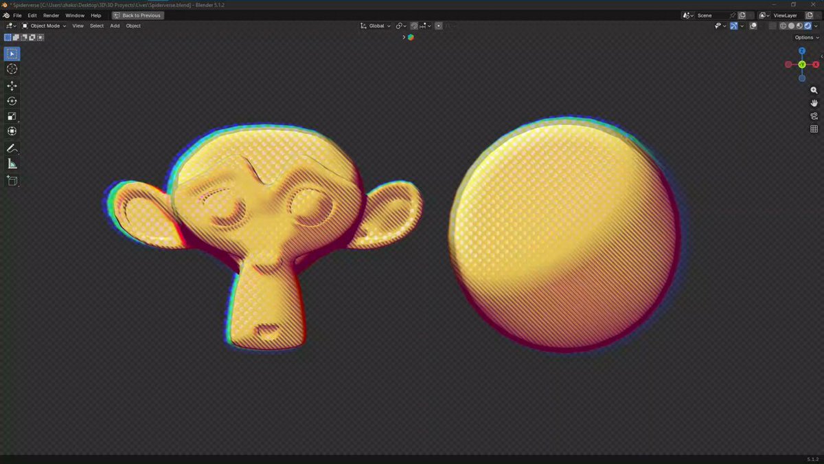 Intento de shader al estilo de Spiderverse. #b3d #shader #spiderman🧙‍♂️✨