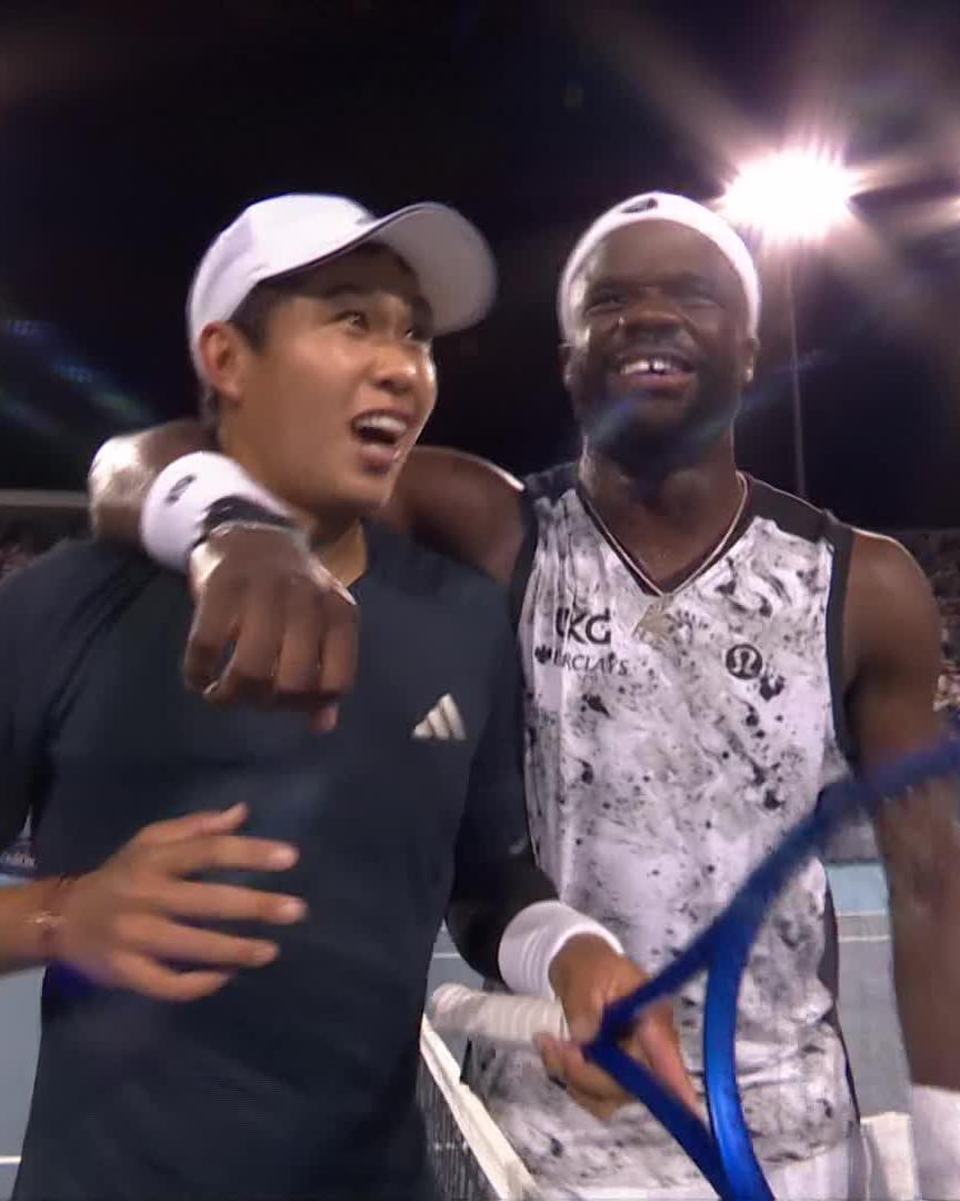 Big battle, big laughs 😜 Frances Tiafoe edges Tien 6-4 4-6 6-4 at #CincyTennis