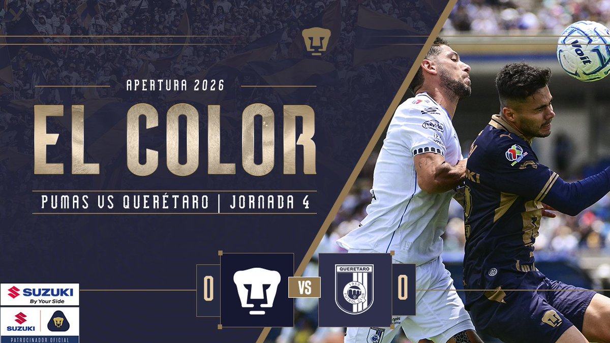 🎨 El color SUZUKI México🚘 de la Jornada 4 ante Querétaro en C.U. #SiemprePumas