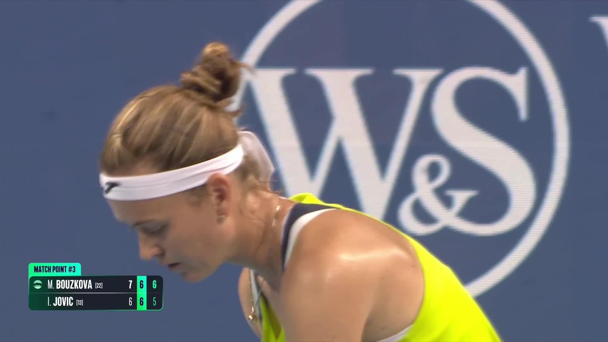 Fighting Until the End 👏 Marie Bouzkova defeats Jovic 7-6, 7-6(5). #CincyTennis