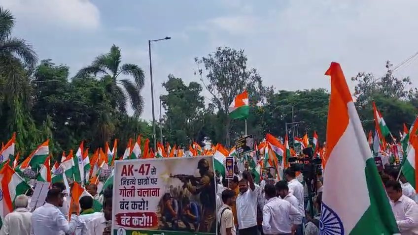 RJD का राजभवन मार्च ..! #RJD #Patna #Bihar